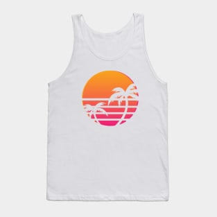 Outrun Tropical Sun Tank Top